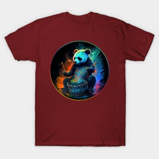 Panda Drumming Splosion Series T-Shirt